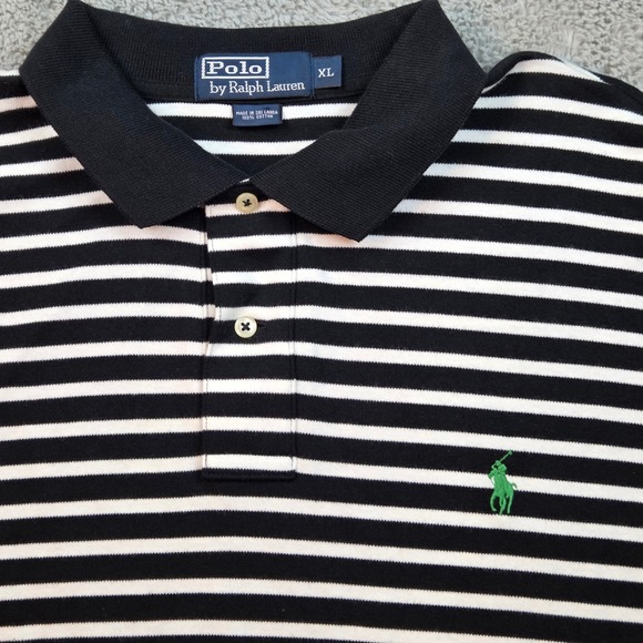 Polo Ralph Lauren Other - Polo‎ Ralph Lauren Shirt Mens XL Striped Short Sleeve Jersey Black 100% Cotton
